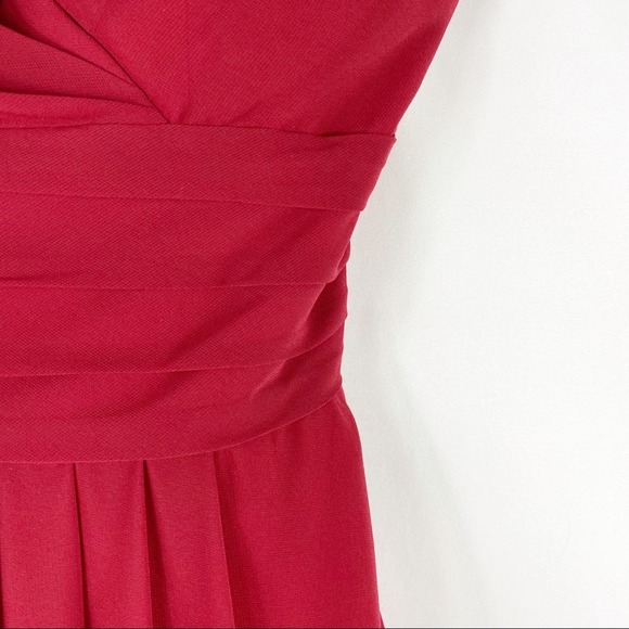 BILL LEVKOFF Cranberry Chiffon  Dress in Size 10 - Picture 3 of 4
